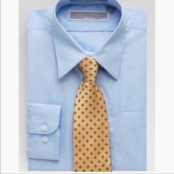 Michael Kors Boys 100% Cotton Solid Dress Shirt, Size 18 MSRP $57 ⭐️⭐️⭐️… - Picture 1 of 6